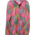 Jess Lea Malibu Sunset Pleated Set Pink and Green Multicolor Women’s Size Medium Photo 3