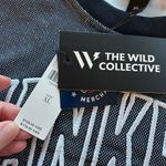 Anthropologie NWT  x The Wild Collective Sparkle Yankees MLB Jersey Tee Photo 6