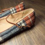 Kate Spade Plaid Mary Jane Flats Leather Trim 9.5 Photo 2