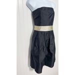 Anthropologie  Wasabi Rosanna Silk Strapless Mini Dress‎ Formal Black Cream XS Photo 4
