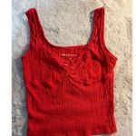 Aéropostale Women's Red Ribbed Knit Sleeveless Tank Top Standard Size S Photo 0