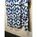 Knox Rose Blue and White Tiered Maxi Dress Scoop Neck Balloon Sleeve Size XS Photo 3