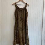 Fairycore Witchy Dark Bohemian Renaissance Embroidered Midi Dress Free Size O/S Black Photo 2