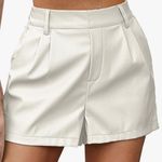 Branded Apparel Boutique White Leather Shorts Photo 0