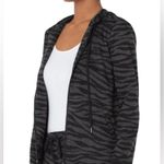 Liverpool NWOT Zip Up Hoodie Jacket in Black/Grey Zebra Print L Photo 12