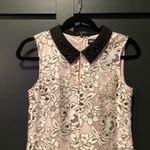 Karl Lagerfeld  sleeveless floral lace embroidered collar pink mini dress 2 Photo 8