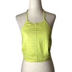 House of Harlow 1960 Top Women Small Yellow Linen Halter Neck Cropped Top Retro Photo 0