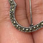 Vintage Signed 925 A Sterling Silver Marcasite Heart Photo 8