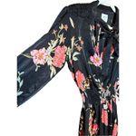 MISA Los Angeles Iyana Tie-Neck Smocked Waist Mini Dress Black Floral Sz S Photo 9