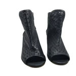 Dune London  Whisper Bootie Size 10 Leather Caged Peep Toe Ankle Black EUC Photo 1