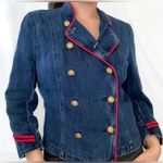 Ralph Lauren  Denim Double Breasted Jacket Women's Size L Military Officer Photo 0