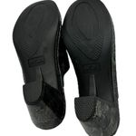 HELLE COMFORT WELLNESS PEWTER SNAKE PRINT SLIDE ON CLOGS SIZE 6.5 Photo 6