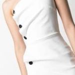 Chiara Boni  Hiroko One Shoulder Side Button Dress Photo 4