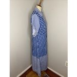 Tuckernuck New Oliphant Navy Gingham 3/4 Shirt Midi Dress Medium M Photo 5