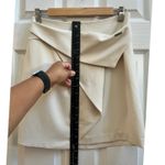 Essentiel Michelle Belau Ivory Faux Wrap Mini Skirt Size Small Romantic Chic Photo 9