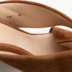 L'Agence L’AGENCE - Gabriella Crossover Suede Block Heel Mules Photo 3