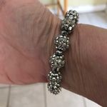 Metallic Silver Color bracelet Retro Disco Trendy Photo 6