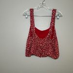 Reformation Lorin Top In Last Tango Red Floral Print Cropped Tank Top Women's XL Photo 3