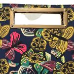 Multicolor Butterfly Rectangular Convertible Clutch Crossbody Purse Wedding Blue Photo 3