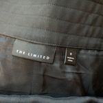 The Limited  Womens 8 Skirt Black ALine Tulle Trim Pleated Waist Midi Formal Work Photo 3