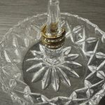 Vintage‎ Gold Toned Faux Diamond Huggie Hoop Small Earrings Black Trim Photo 2