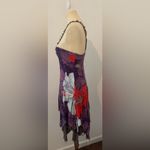 Free People Fairy Dress Asymmetrical Boho Purple Patchwork Hippie Y2K 90 Sz MED Photo 1