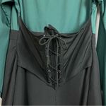 Pirate Wench Halloween Costume Women Long Bell Sleeves Corset Asymmetrical‎ Hem Green Size L Photo 4