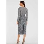 Mac Duggal  5521 Platinum Embellished Illusion Sheath Dress Size 8 NWT Photo 1