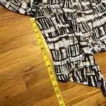 Lush Clothing Lush Women Large Brown White Printed Open Front Draped Lightweight Blazer Photo 6