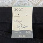 Style & Co . bootleg cut black rinse jeans size 16 long Photo 12