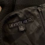 Lafayette 148 black Classic Sleeveless sheath v neck wool cashmere mini dress 6 Photo 9