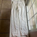 Surf Gypsy  eyelet lace jogger style white pants Photo 1