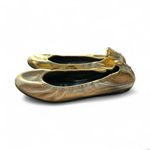 Lanvin Gold Elastic Ballet Flats Photo 5