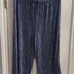 Honeydew Intimates Purple Gray Print Wide Leg Pull On Cropped Pants XL Photo 0