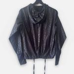 Zyia  Black Leopard Print Hooded Jacket Women's Size S Photo 6