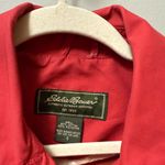 Eddie Bauer  Red Trench Coat Shell Jacket Button Front Vintage Style Womens Small Photo 1