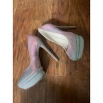 Brian Atwood Iridescent Shimmer Heels Stiletto Shoes Pump Size 9 Platform Photo 3