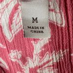 Knox Rose Dress Womens M Pink White Floral Button Front Sleeveless Smocked Boho Photo 10