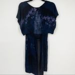 Yigal‎ Navy & Black Silk Open back zip Dress Size 4 Blue Photo 3