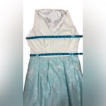 Belle Badgley Mischka ELEGANT MAXI BLUE FLORAL BALLGOWN DRESS SIZE 4. Photo 15