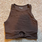Aerie OFFLINE by  brown cropped athletic tank top with little cut out in front Photo 0