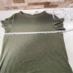 St. Tropez  West women basic t-shirt khaki olive cotton blend Sz XS Photo 4