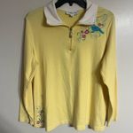 Breckenridge Women’s  Embroidered Quarter Zip Sweatshirt Size 1X Yellow Photo 0