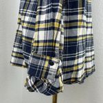 CAbi Women's Seattle Plaid Ruffle Shirt Blue Yellow Cotton Style 4233 Size Small Photo 5