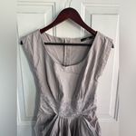 Mustard Seed - Dress NWT Size S- Gray Embroidered Bubble Hem Mini Photo 2
