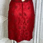Vintage Elissa of California Red Lace Beaded Sheath Dress 60s Cocktail Party Photo 7