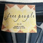 Free People Gatsby Boho Lace Scoop Neck Blue Ribbed Long Sleeve Top Size Medium Photo 8