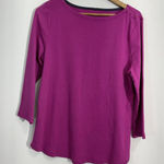 Charter Club Womans  Pink 3/4 Sleeve T Shirt Large Supima Cotton Photo 0
