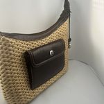 Brighton  Leather Woven Exterior Satchel Top Handle Bag Handbag heart charm Photo 9