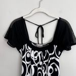 Soulmates Y2K‎  BLACK AND WHITE BABYDOLL SHEER SLEEVE TOP Photo 2